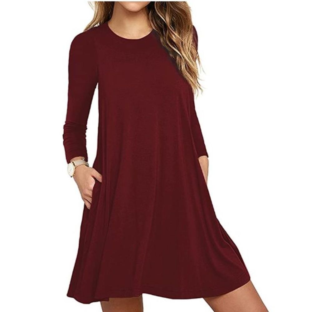 Swing T-Shirt Dress with POCKETS